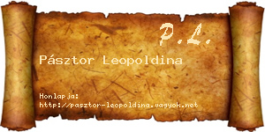 Pásztor Leopoldina névjegykártya