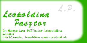 leopoldina pasztor business card